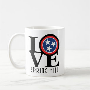 Taza De Café LOVE Spring Hill Tennessee 11oz