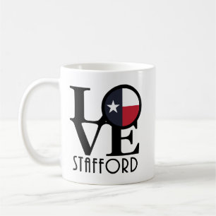Taza De Café LOVE Stafford Texas 11oz