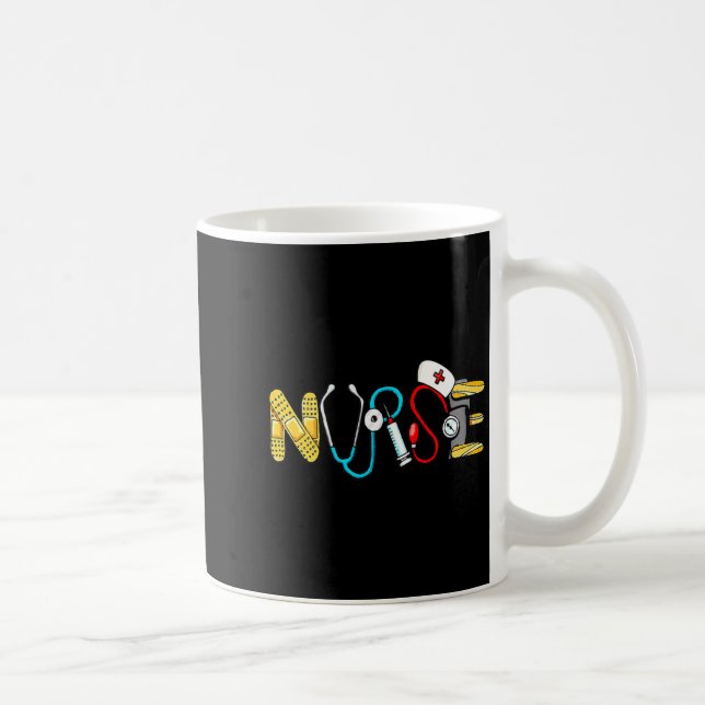 Taza De Café Love Stethoscope Nurse Life Valentine Day Women  (Derecha)