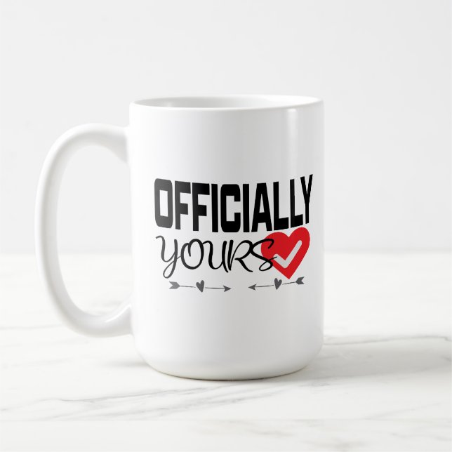 Taza De Café Love Verified Heart Checkmar (Izquierda)