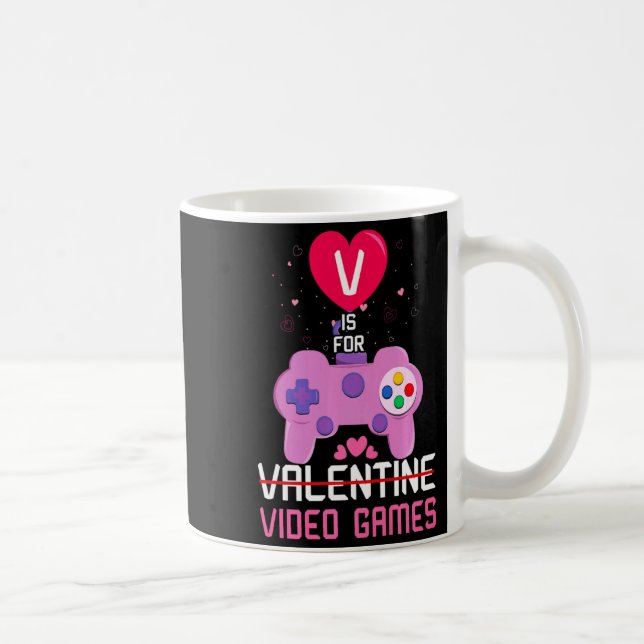 Taza De Café Love Video Game Gamer Gaming Hearts Day Happy Vale (Derecha)