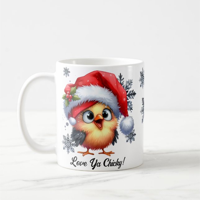 Taza De Café Love ya Chicky Navidades Mug (Izquierda)