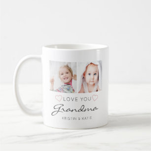 Taza De Café LOVE YOU ABUELA Personalizado Manuscrito 2 Fotos