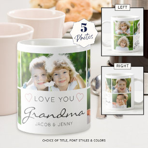 Taza De Café LOVE YOU ABUELA Personalizado Manuscrito 5 Fotos