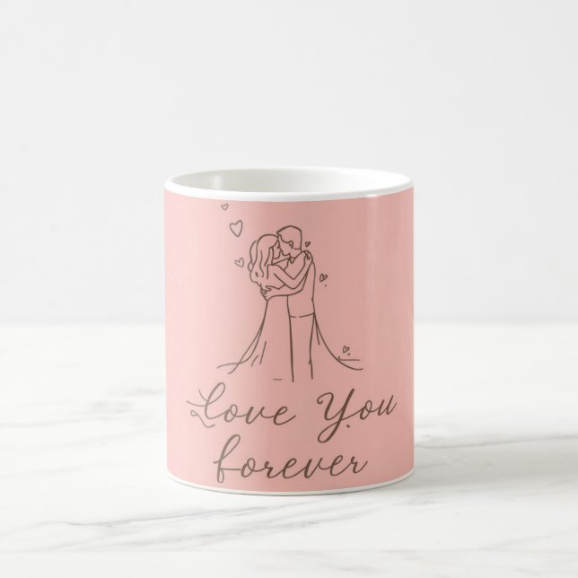 Taza De Café Love You Forever Mug – Romantic Valentine’s Gift (Centro)