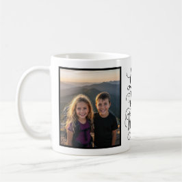 Taza De Café Love You Mom Two Photo Modern White