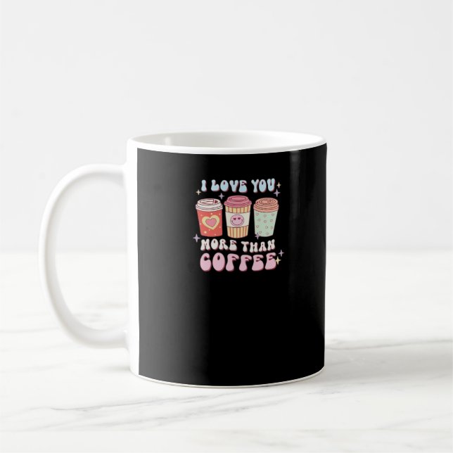 Taza De Café Love You More Minimal Design  (Izquierda)