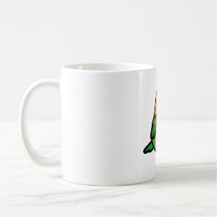 Taza De Café Lovebird de Chubby Fischer con cara de Naranja