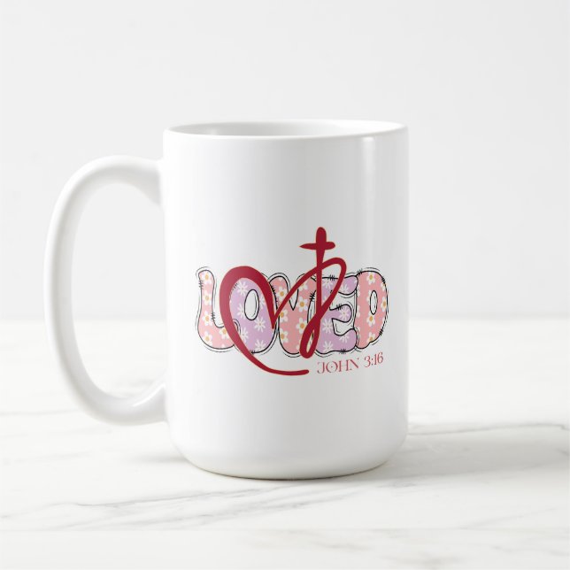Taza De Café LOVED Christian John 3:16 (Izquierda)