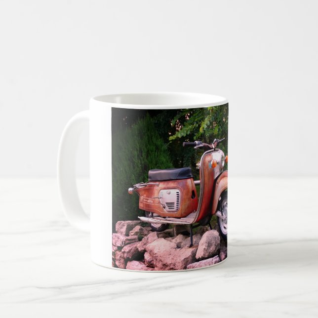 Taza De Café Lovely Old Scooter White 325 ml (Anverso izquierdo)