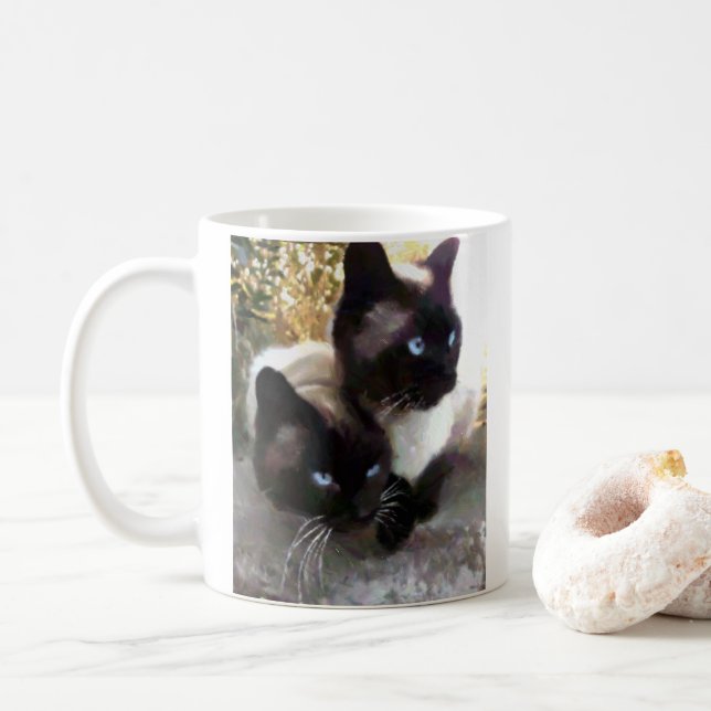 Taza De Café Lovely siamese (Con donut)