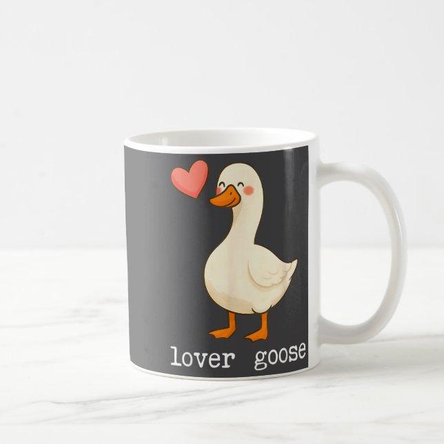 Taza De Café Lover Goose And Fighter Goose, Funny Couple Goose  (Derecha)