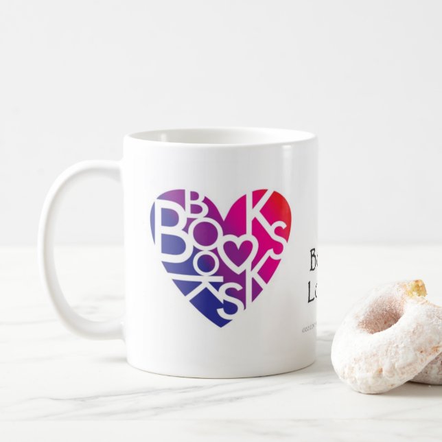 Taza De Café LOVER'S HEART® Book Mug (Con donut)
