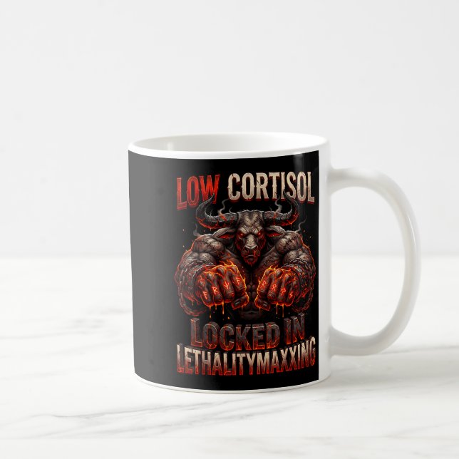 Taza De Café Low cortisol locked in lethalitymaxxing minotaur (Derecha)