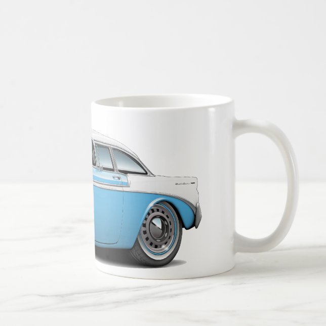 Taza De Café Lt 1956 de Chevy Belair Azul-Blanco Car (Derecha)