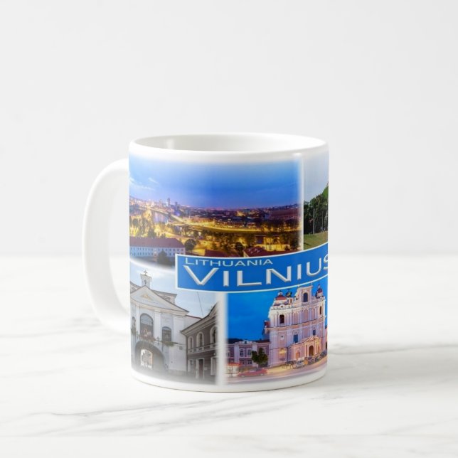 Taza De Café LT Lituania - Vilnius - (Anverso izquierdo)