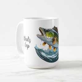 Taza De Café Lubina de Boca Grande Golpeando Cebo de Superficie