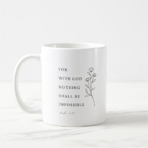 Taza De Café Lucas 1:37 Porque con Dios nada será imposible