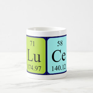 Taza De Café Luce periódica nombre de tabla mug