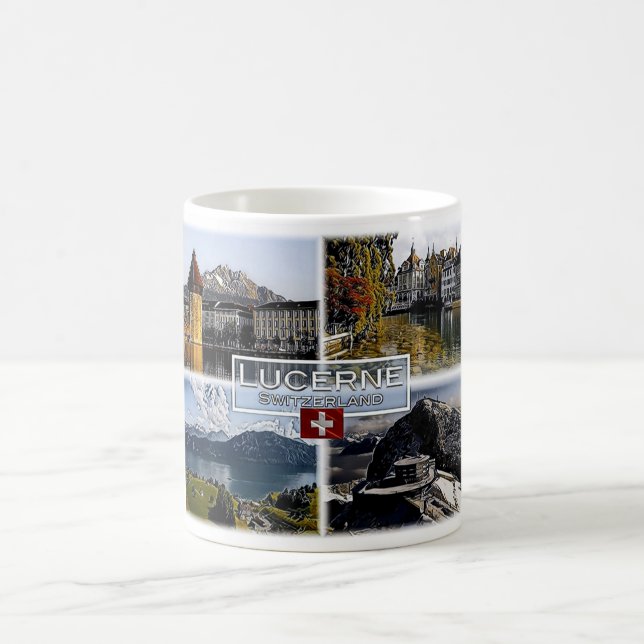 Taza De Café Lucerna - Suiza - Mosaico - (Centro)