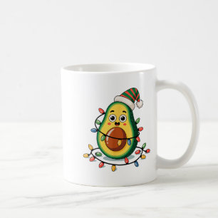 Taza De Café Luces Aguacate Espantoso Jersey de Navidad Guacamo