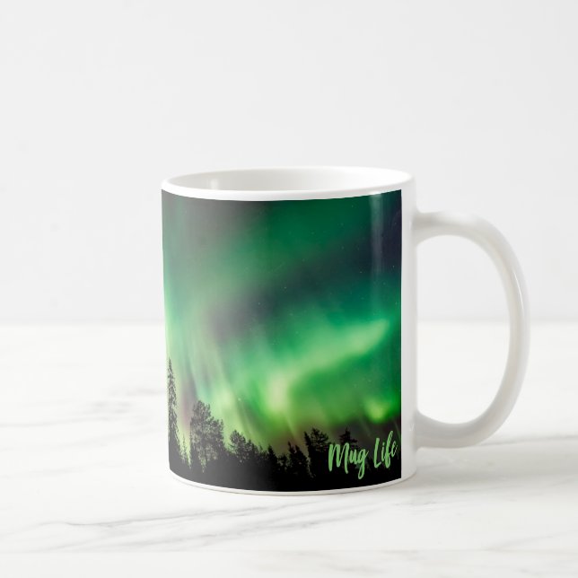 Taza De Café Luces boreales brillantes (Derecha)