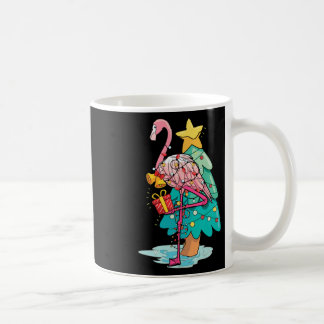 Taza De Café Luces de árbol de Navidad Flamingo Animal Tropical