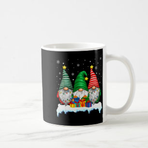 Taza De Café Luces de árbol tres gnomos hombres mujeres Navidad