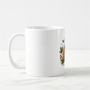 Taza De Café Luces de Cadena de Zorro de Invierno Arte de Navid