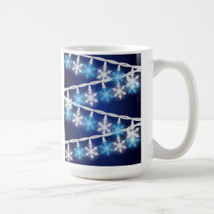 Taza De Café Luces de Copo de Nieve