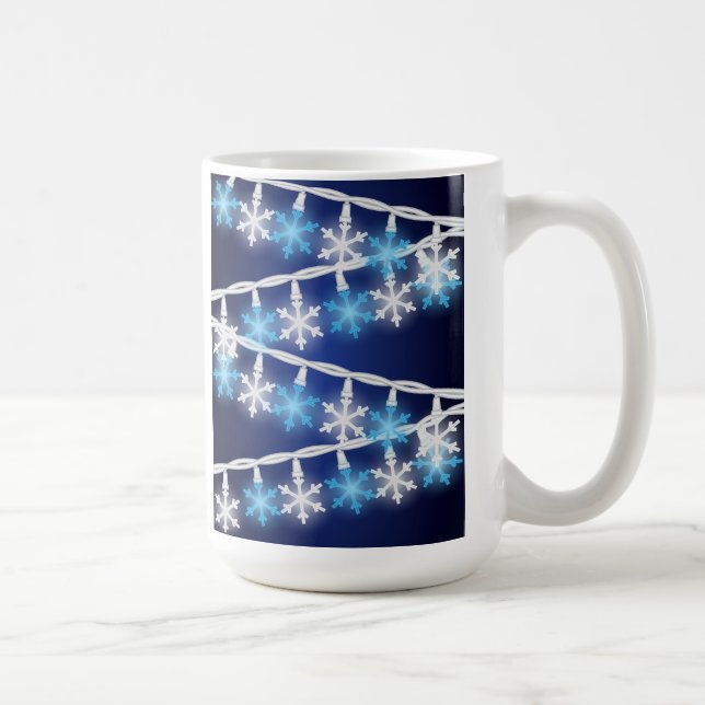 Taza De Café Luces de Copo de Nieve (Derecha)