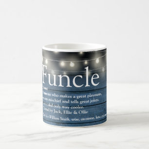 Taza De Café Luces de cuerda de definición de Funcle Tío Rústic