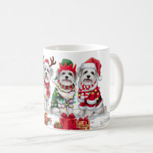Taza De Café Luces de elefantes de Santa hat, un rival maltés