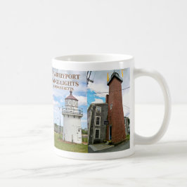 Taza De Café Luces de la cordillera del puerto de Newburyport,