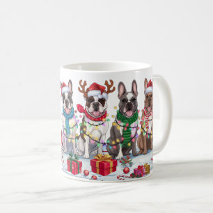 Taza De Café Luces de los Navidades de Bulldog franceses - Ador