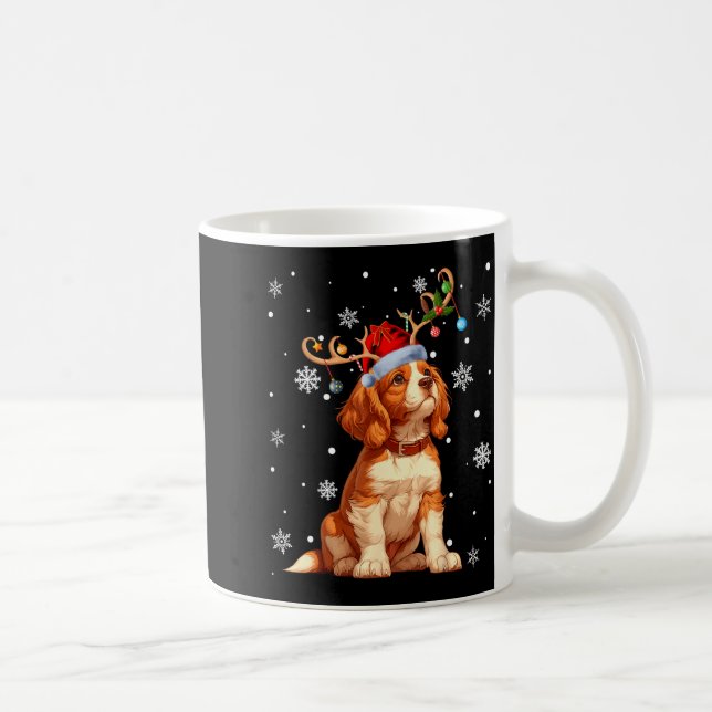 Taza De Café Luces de Navidad Cavalier King Charles Spaniel Xma (Derecha)