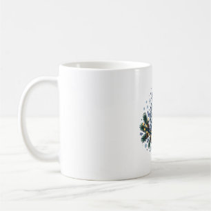 Taza De Café Luces de Navidad de Búho Nival Arte de Invierno