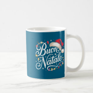 Taza De Café Luces de Navidad de Familia Italiana Sombrero Rojo