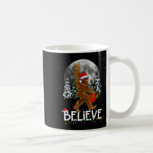 Taza De Café Luces de Navidad de Santa Bigfoot Divertidas Sasqu