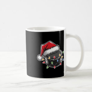 Taza De Café Luces de Navidad Gorro de Santa Deporte Hockey