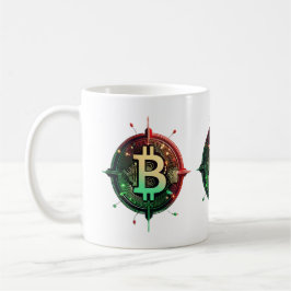 Taza De Café Luces de Navidades de Bitcoin