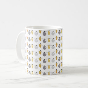 TAZA DE CAFÉ LUCES DE NAVIDADES DE ORO Y PLATA