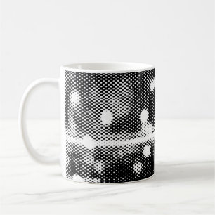 Taza De Café Luces de neón y patrón geométrico sin soldadura