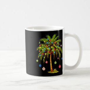 Taza De Café Luces de palmera de Navidad hawaiana tropical Xmas
