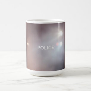 Taza De Café Luces de Policía – Diseño de Emergencia Nocturna I