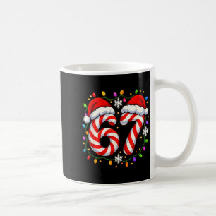 Taza De Café Luces divertidas de Navidad con bastón de caramelo