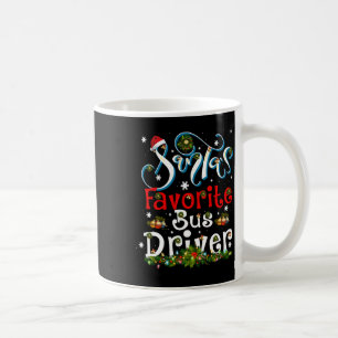 Taza De Café Luces divertidas de Navidad El conductor de autobú