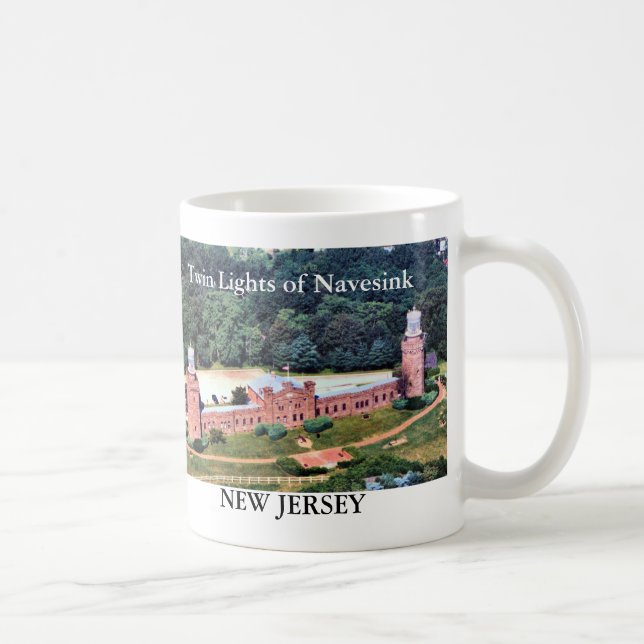 Taza De Café Luces gemelas de Navesink, New Jersey Mug (Derecha)