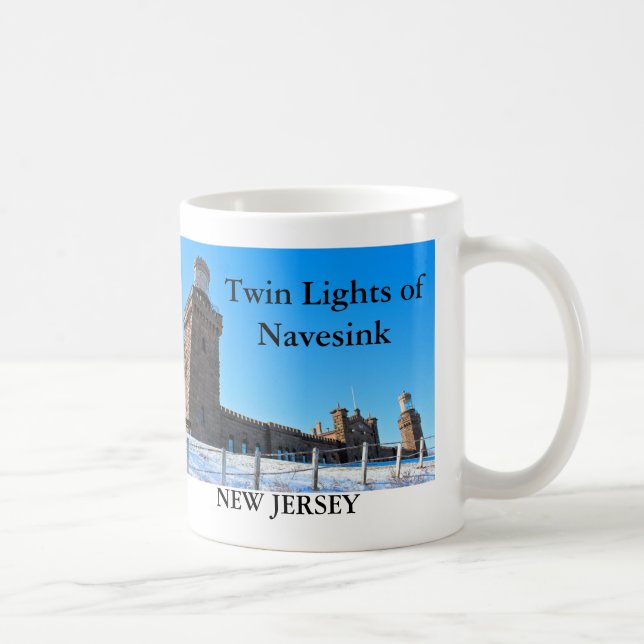 Taza De Café Luces gemelas de Navesink, New Jersey Mug (Derecha)