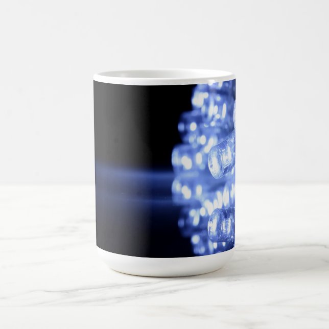 Taza De Café Luces LED azules cerradas con haz de luz (Centro)